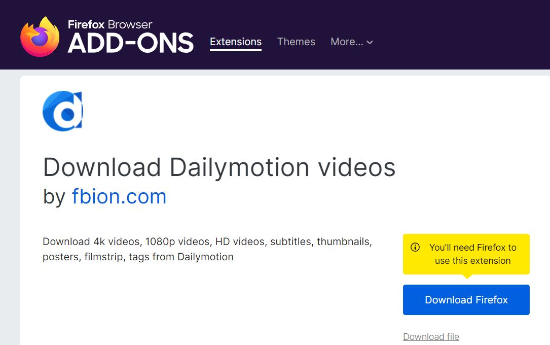 Dailymotion-Video-Downloader-Extension-for-Chrome & Firefox-3