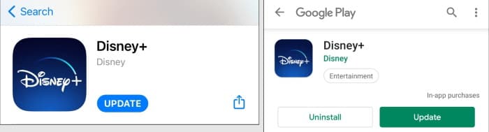 Update-Disney-App